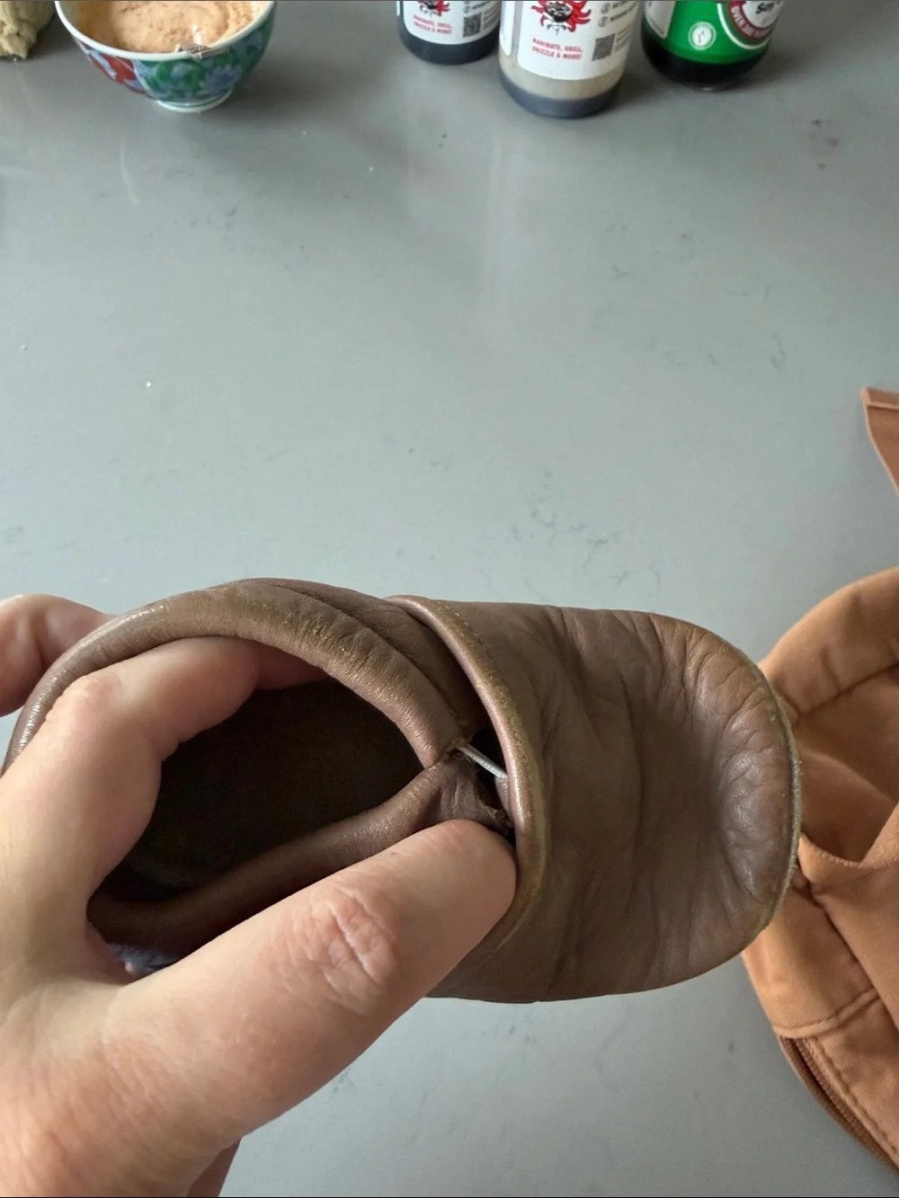 Classic Soft Leather Baby Moccasins - Tan
